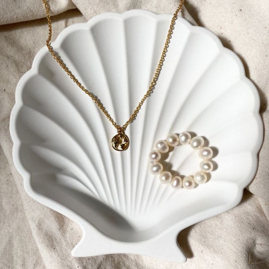 Seashell Inspired Ceramic Jewelry Dish